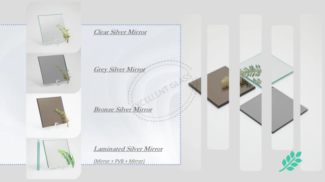 Safety Backed Silver Mirror Copper Free Mirror Glass Decorative Bathroom Safety Clear Float Antique Mirror /Ultra Clear Tempered Laminated Glass Mirror