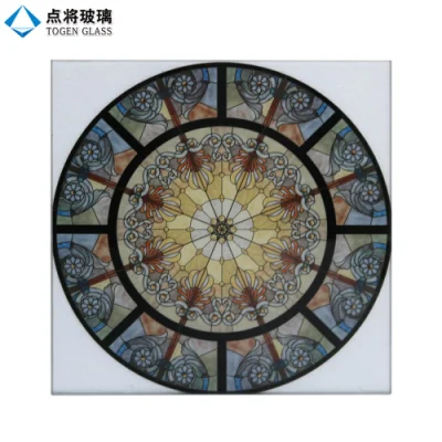 Китай современный дизайн живописи шаблон цифровой печати витражи для церкви
